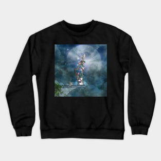 Wonderful harp with dove Crewneck Sweatshirt